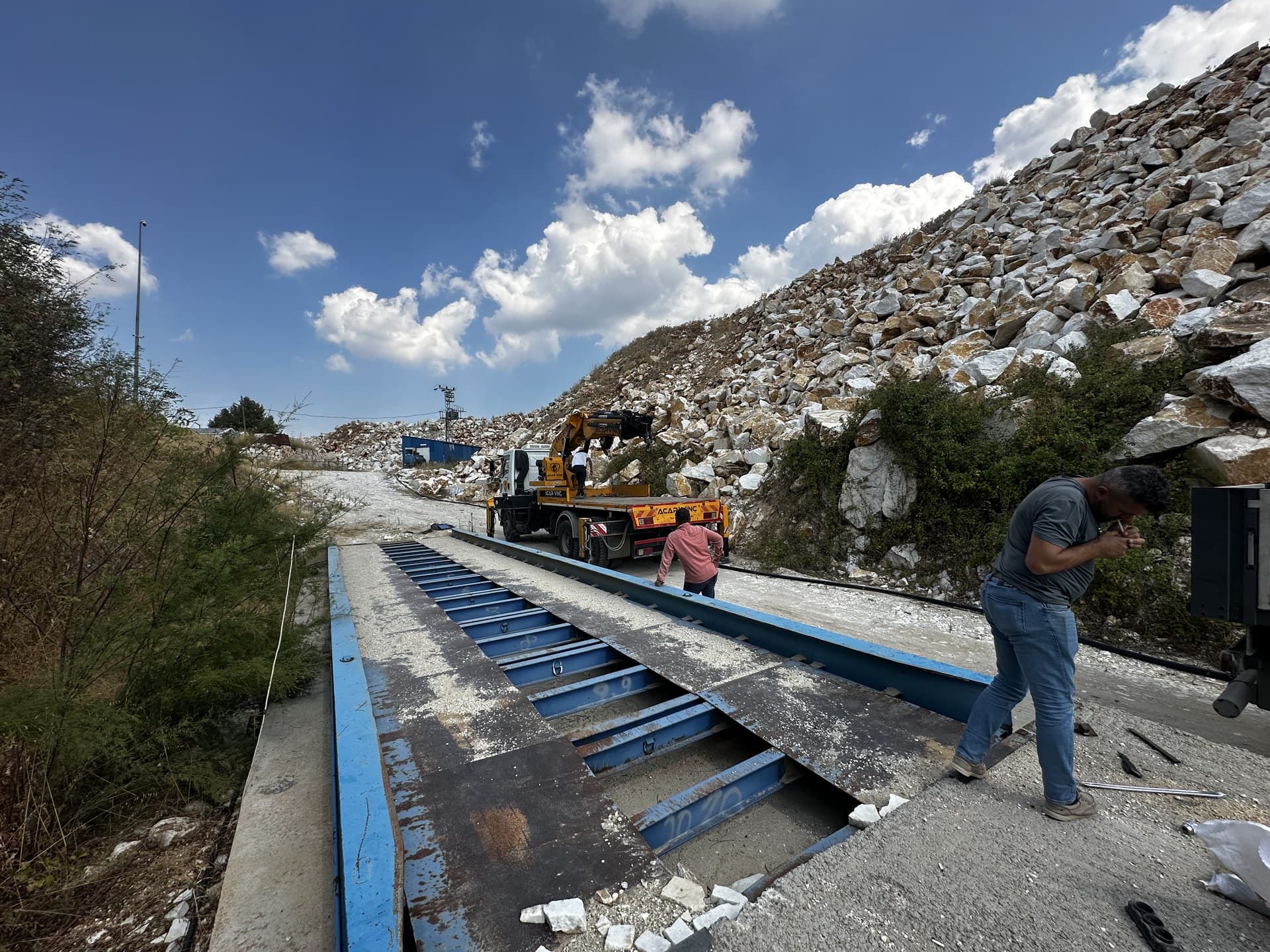Aydın Başalan Mermer Ocağı Şantiyesi Taşıt Kantarı Demontaj Projesi Saha Fotoğrafı 2
